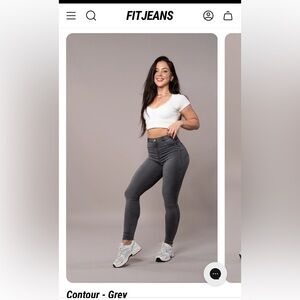 FITJEANS XL contour grey stretch skinny high waisted jeans